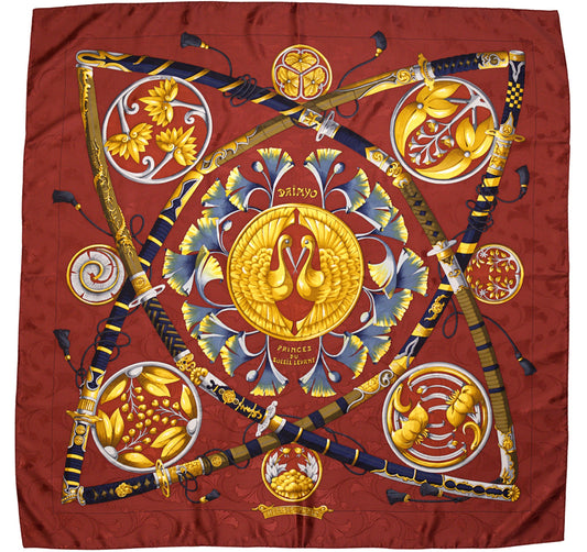 Hermès DAIMYO PRINCES DU SOLEIL LEVANT 90