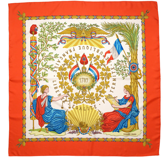 Hermès RÉPUBLIQUE FRANÇAISE – LIBERTÉ ÉGALITÉ FRATERNITÉ 90