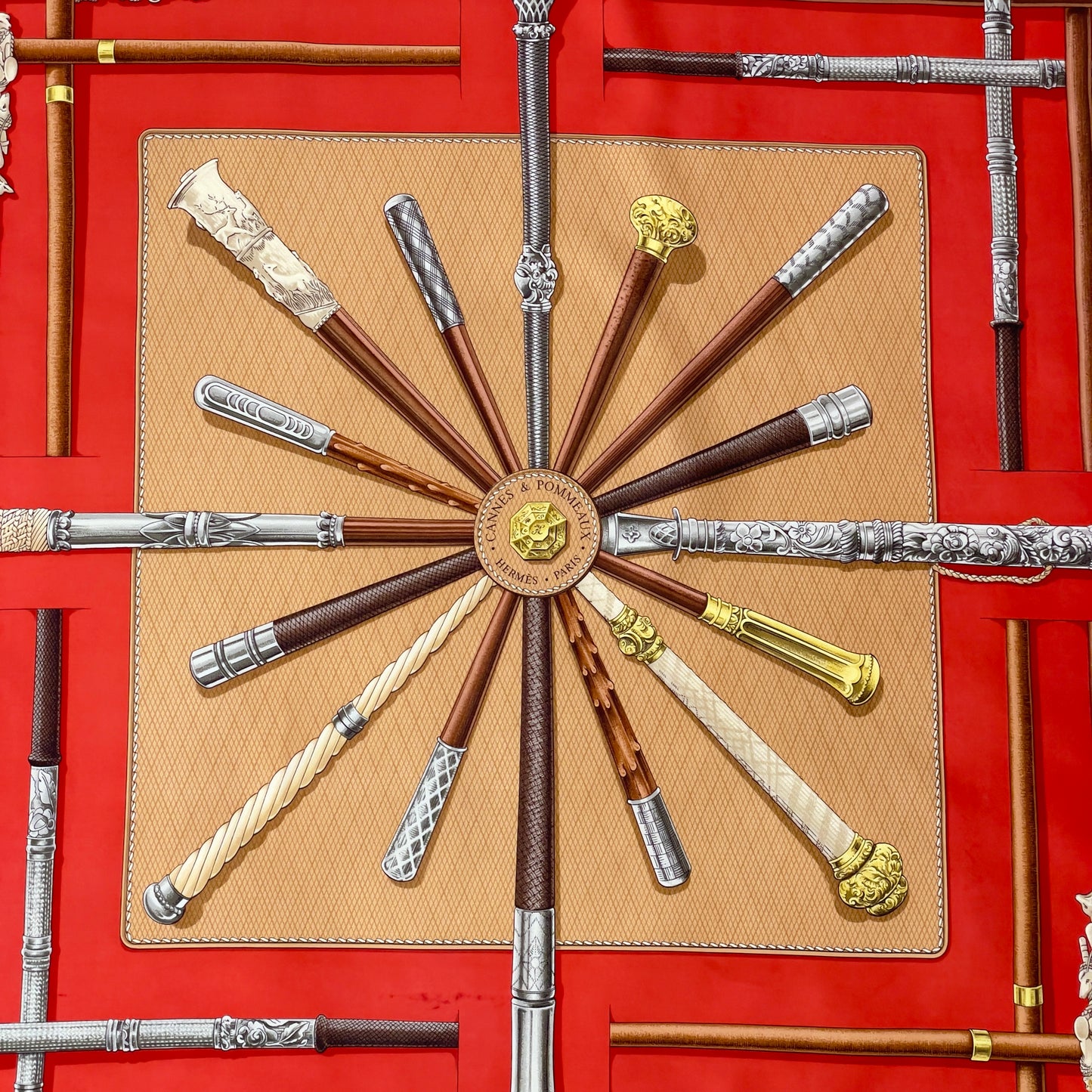 Hermès CANNES ET POMMEAUX 90