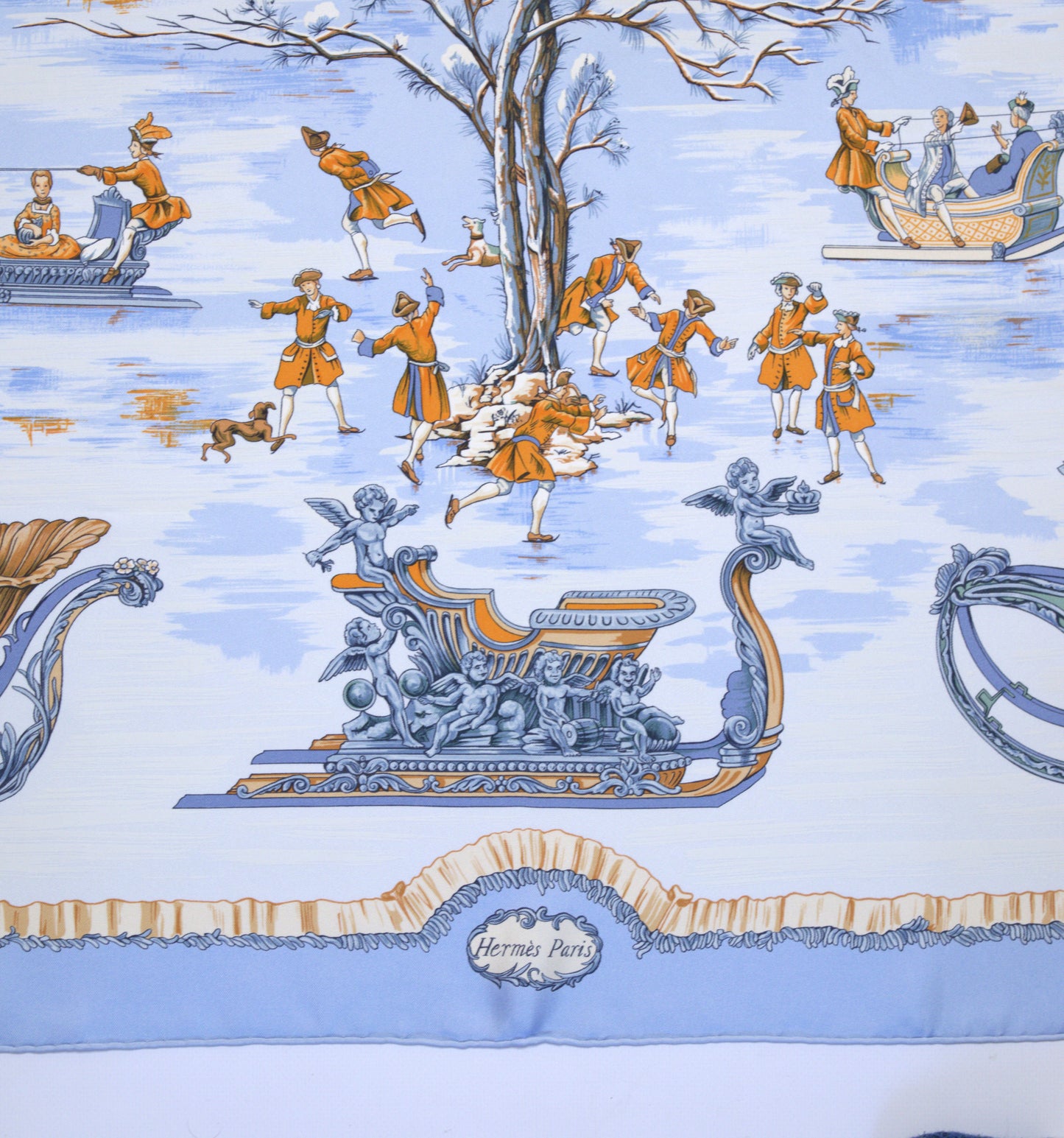 Hermès TRAINEAUX ET GLISSADES 90