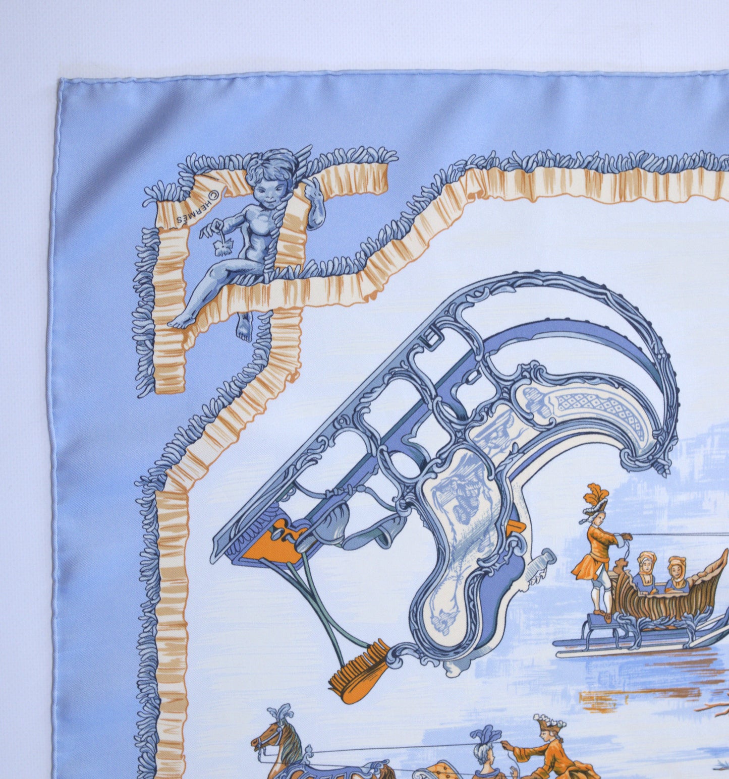 Hermès TRAINEAUX ET GLISSADES 90
